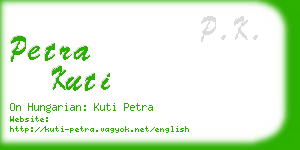 petra kuti business card